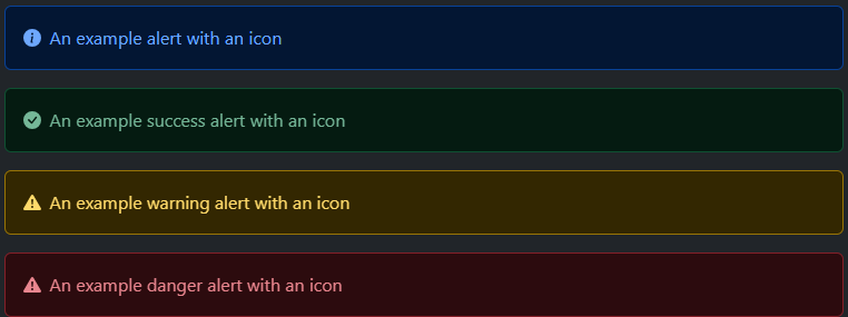 Alerts with icons