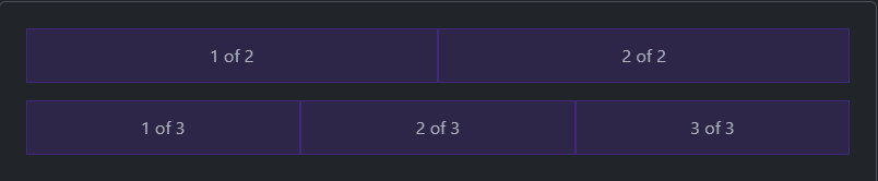 equal width columns