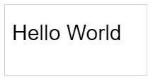 A screenshot of a canvas with text that reads &lsquo;Hello world&rsquo;